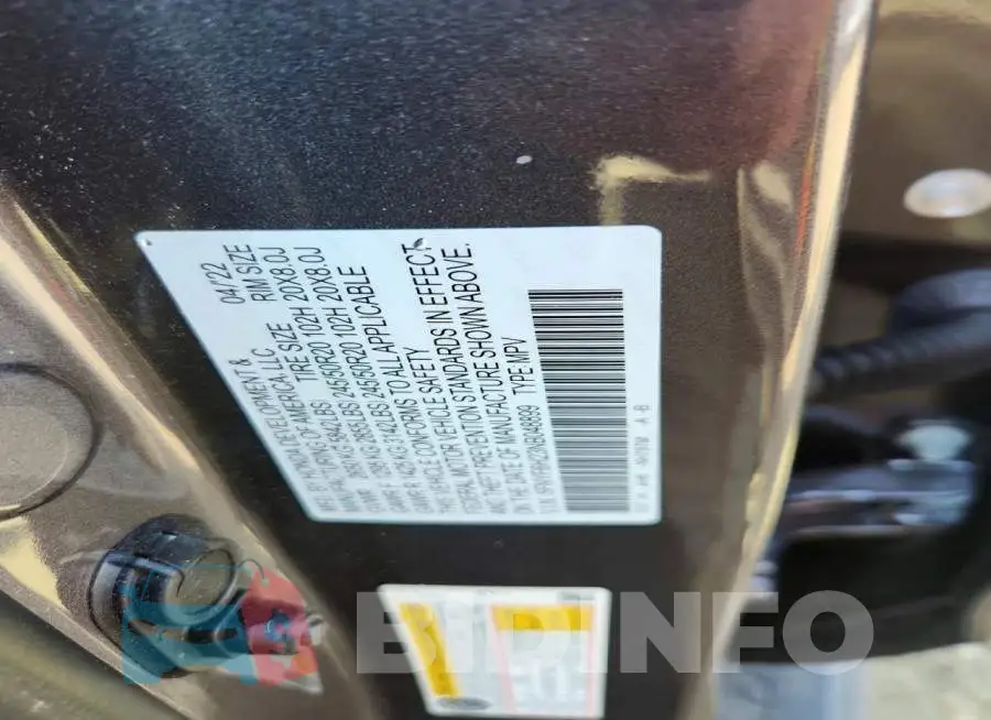 5FNYF6H23NB048899 Photo# 13