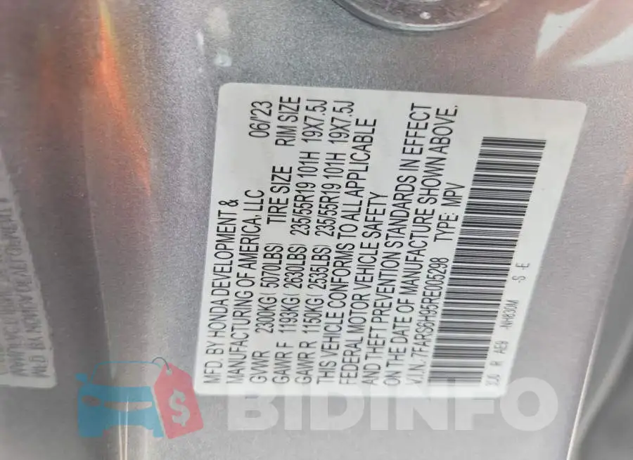 7FARS6H95RE005298 Photo# 14