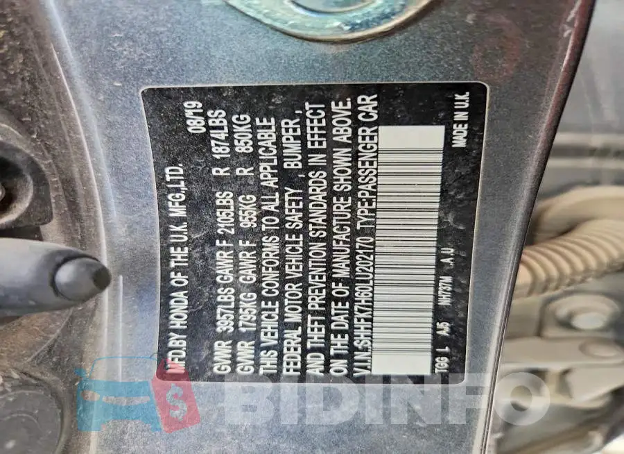 SHHFK7H60LU202170 Photo# 12