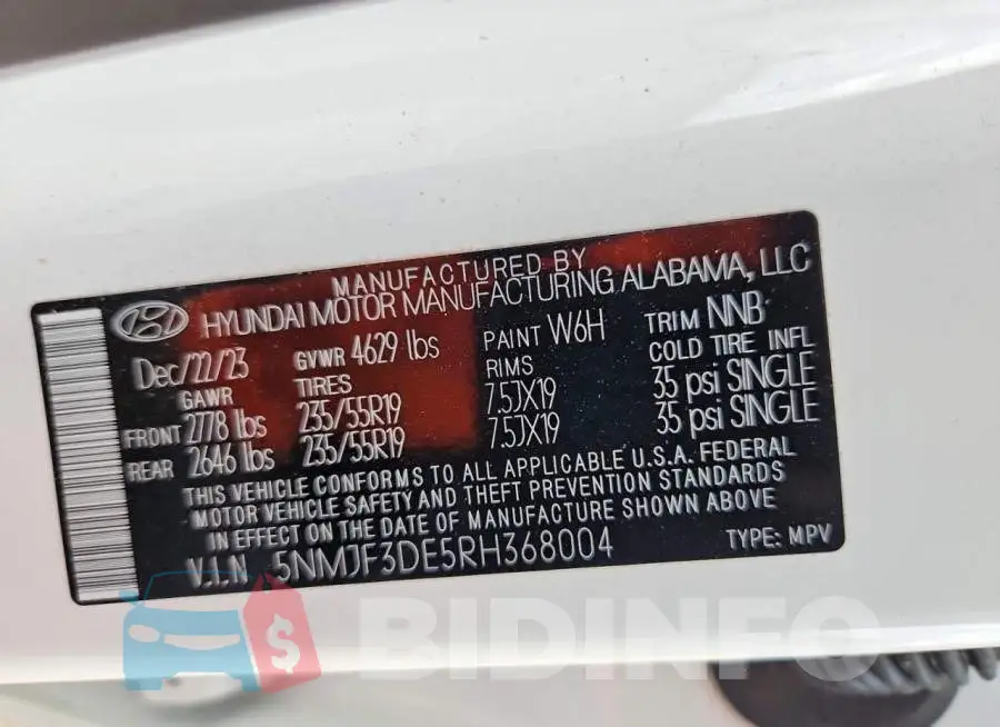 5NMJF3DE5RH368004 Photo# 13