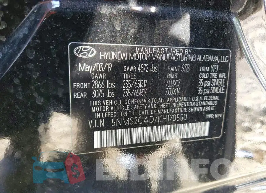 5NMS2CAD7KH120550 Photo# 13