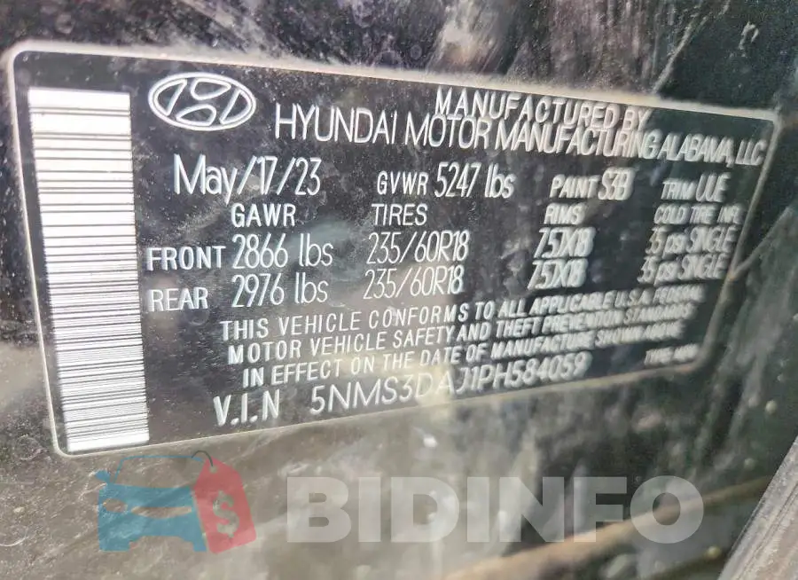5NMS3DAJ1PH584059 Photo# 13
