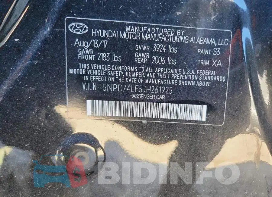 5NPD74LF5JH261925 Photo# 12