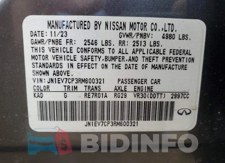 JN1EV7CP3RM600321 Photo# 12