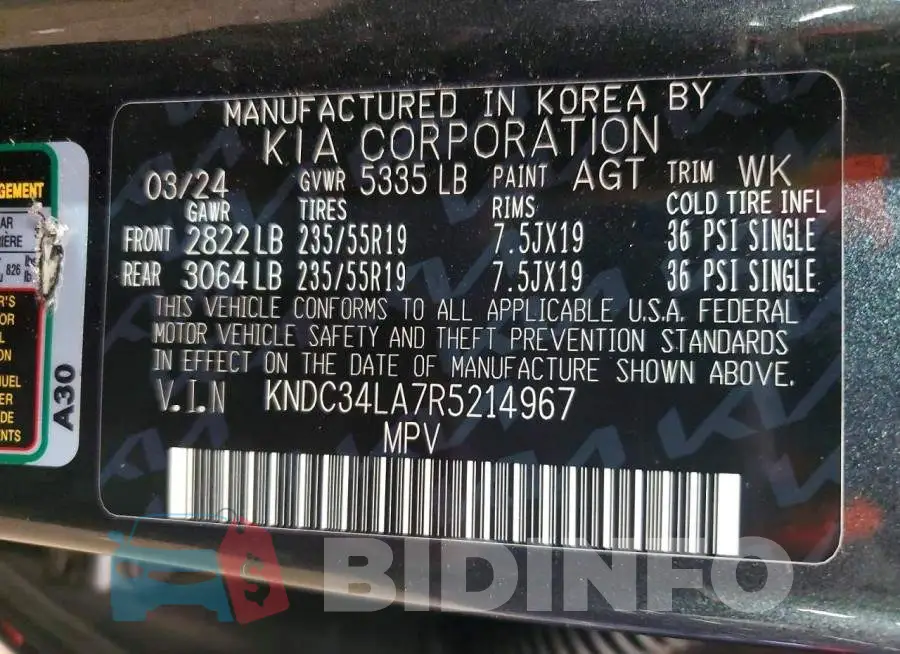 KNDC34LA7R5214967 Photo# 12