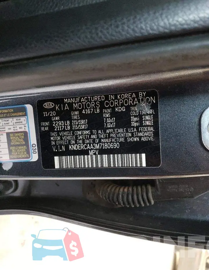 KNDERCAA3M7180690 Photo# 13