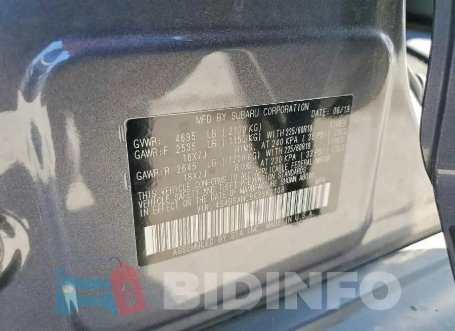 4S4BSANC8K3382108 Photo# 14
