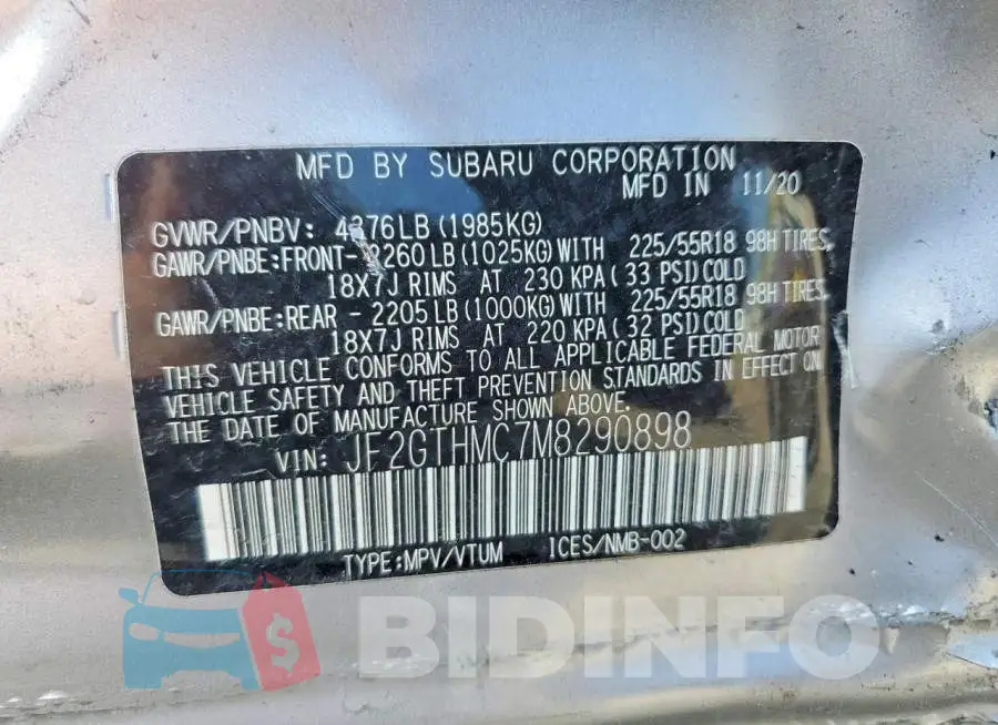 JF2GTHMC7M8290898 Photo# 12