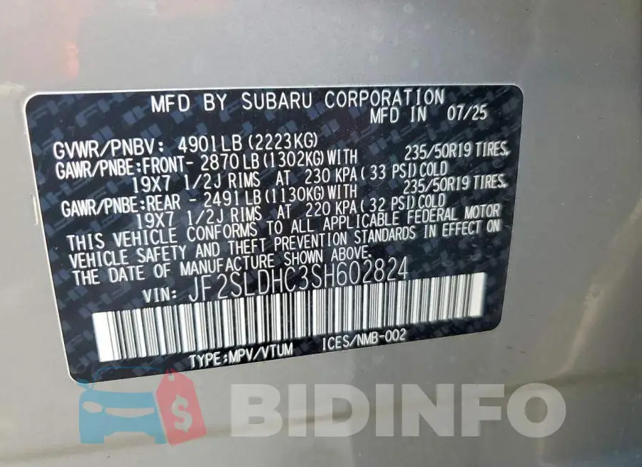 JF2SLDHC3SH602824 Photo# 13