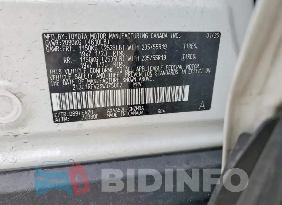 2T3C1RFV2SW375002 Photo# 13
