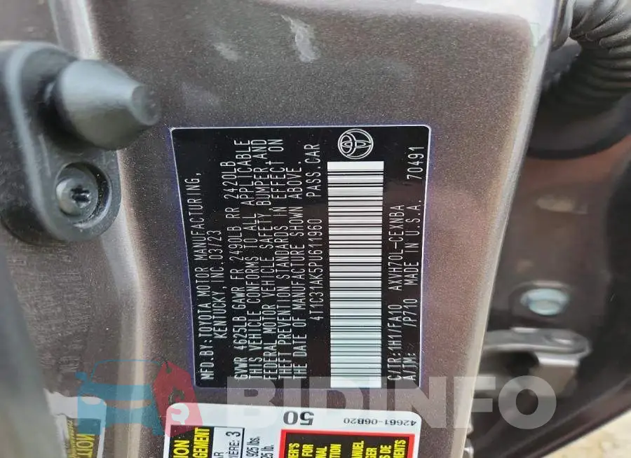 4T1C31AK5PU611960 Photo# 12