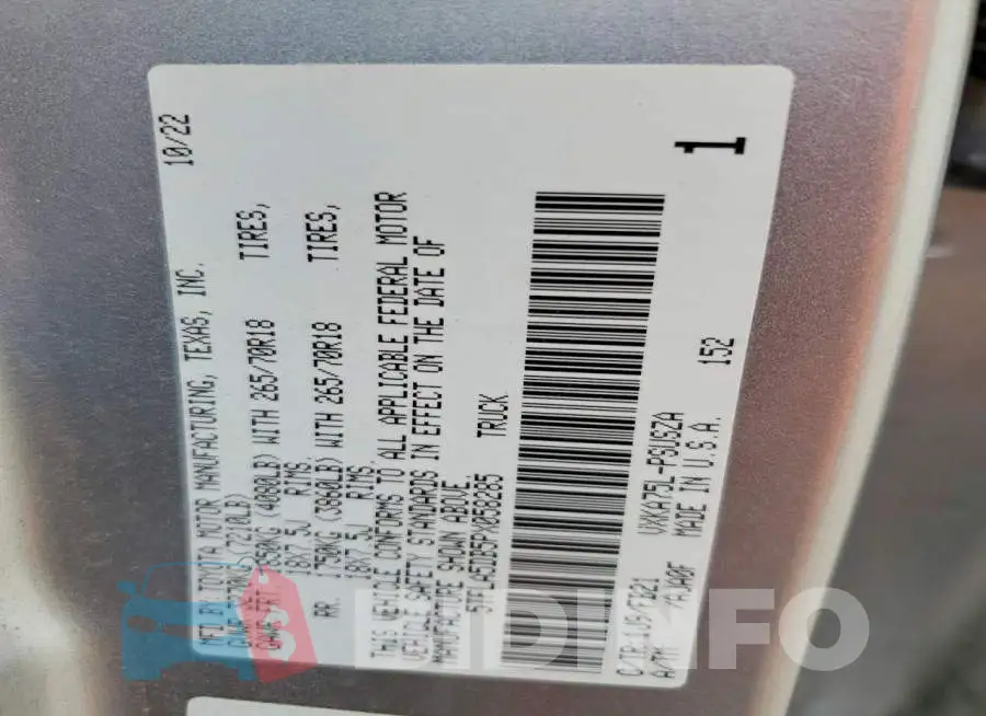 5TFLA5DB5PX058285 Photo# 12