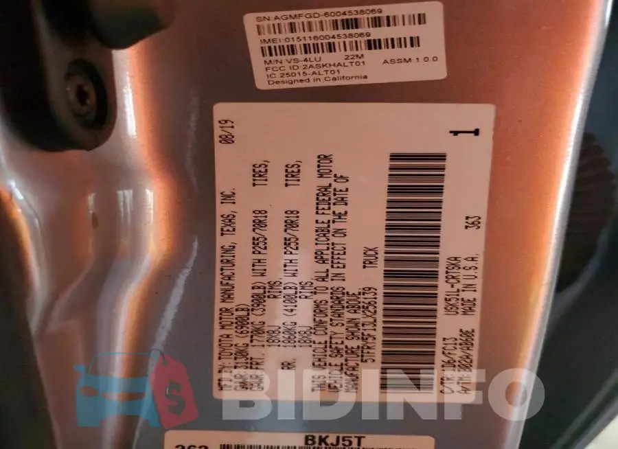 5TFRY5F13LX256139 Photo# 12