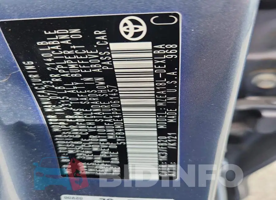 5YFB4MDE4PP061457 Photo# 12