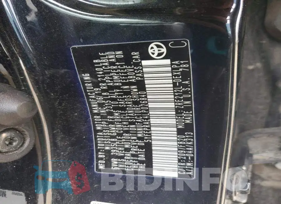 5YFEPRAE4LP026840 Photo# 12