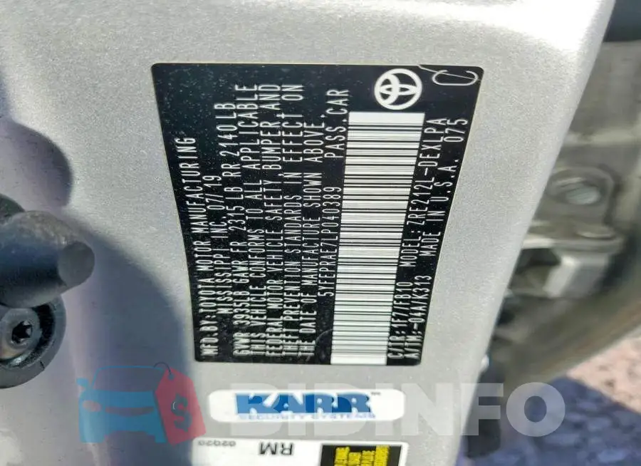 5YFEPRAE7LP040389 Photo# 12