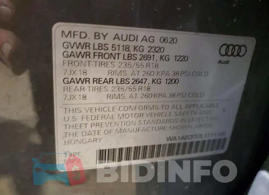 WA1AECF37L1111100 Photo# 14