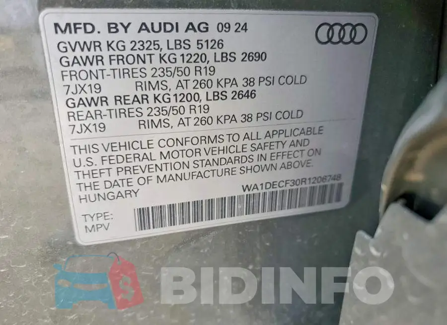 WA1DECF30R1206748 Photo# 13