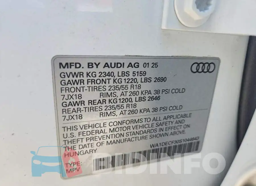 WA1DECF30S1044643 Photo# 12