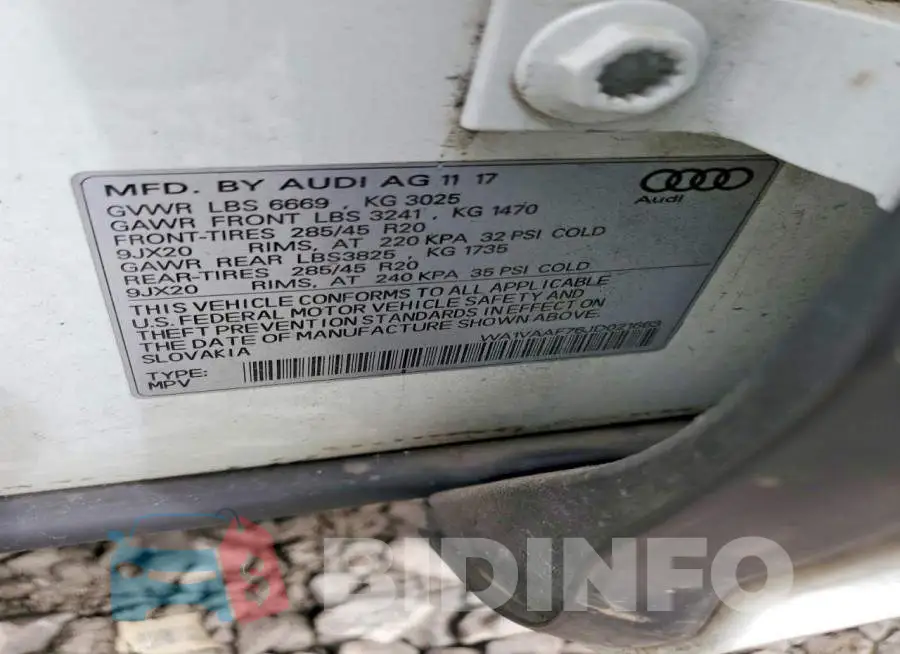 WA1VAAF76JD021663 Photo# 13