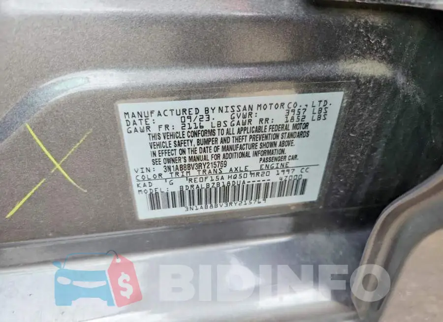 3N1AB8BV3RY215769 Photo# 12