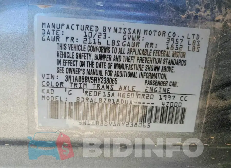 3N1AB8BV5RY238065 Photo# 12
