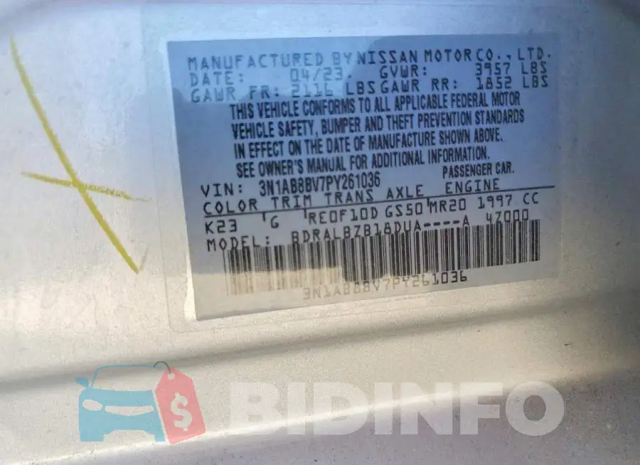 3N1AB8BV7PY261036 Photo# 12