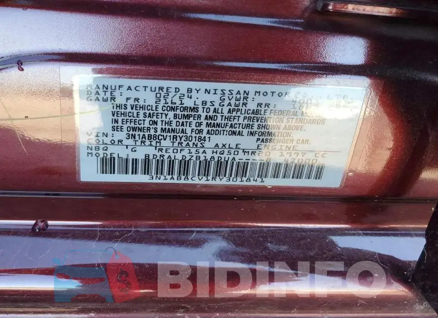 3N1AB8CV1RY301841 Photo# 13