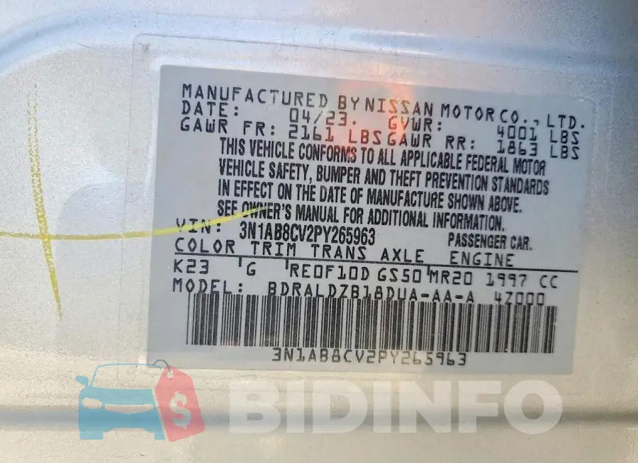 3N1AB8CV2PY265963 Photo# 12