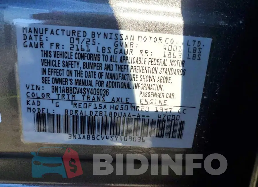 3N1AB8CV4SY409036 Photo# 12