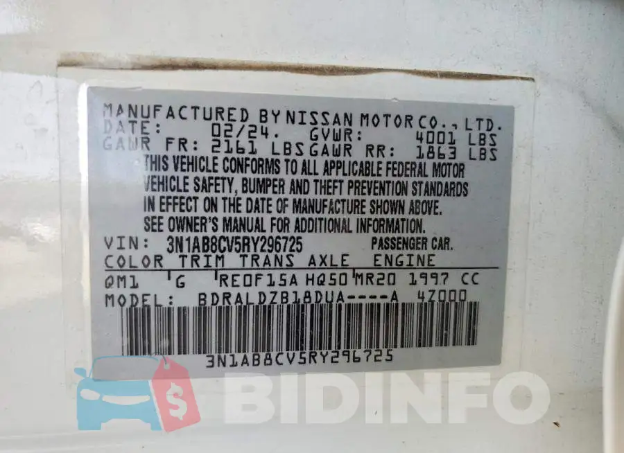3N1AB8CV5RY296725 Photo# 13