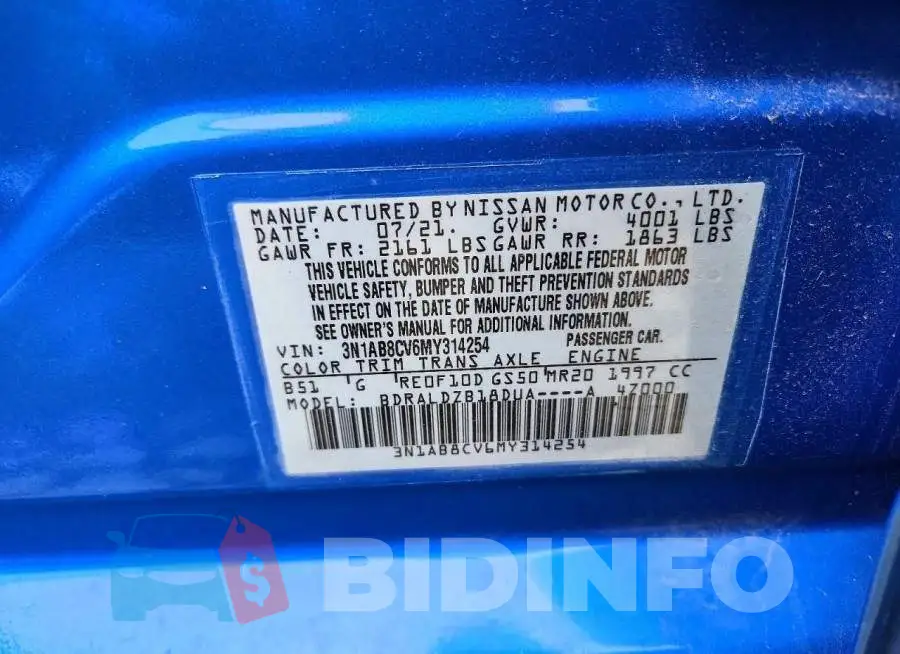3N1AB8CV6MY314254 Photo# 12