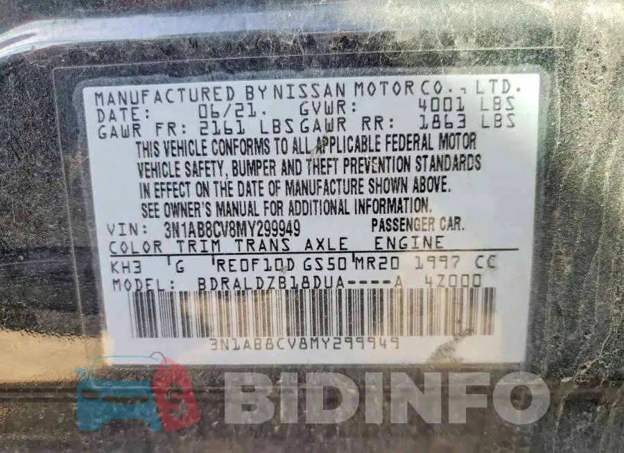 3N1AB8CV8MY299949 Photo# 12