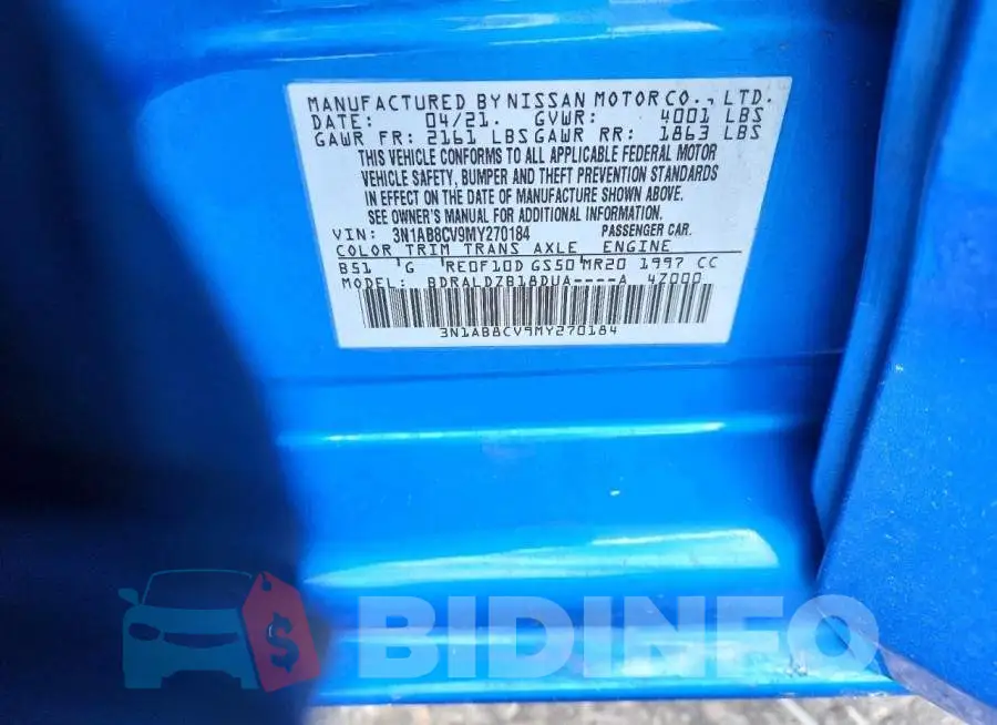3N1AB8CV9MY270184 Photo# 12