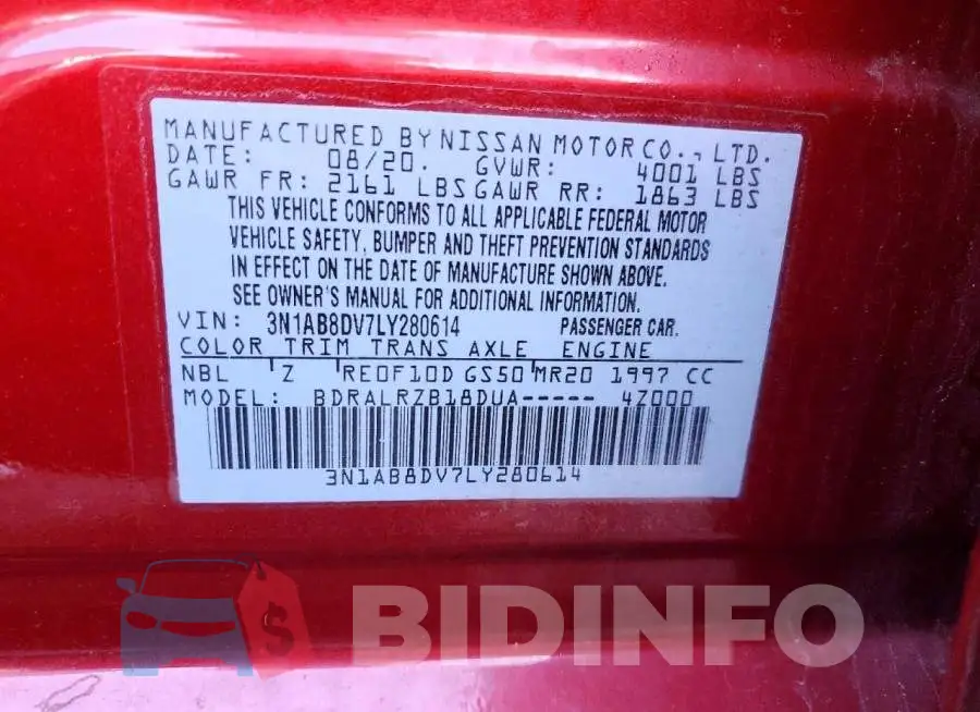 3N1AB8DV7LY280614 Photo# 12