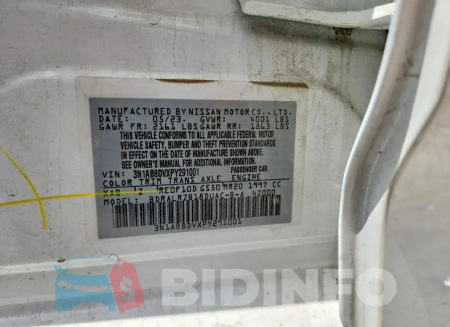 3N1AB8DVXPY291001 Photo# 12