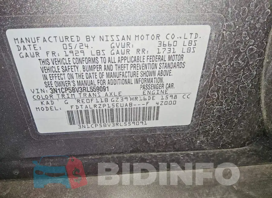 3N1CP5BV3RL559091 Photo# 14