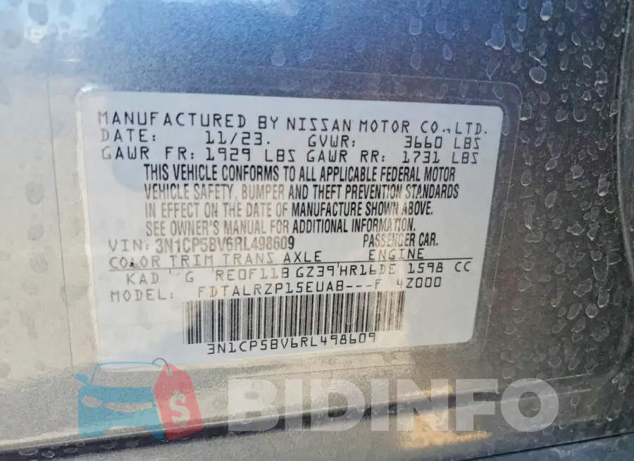 3N1CP5BV6RL498609 Photo# 12