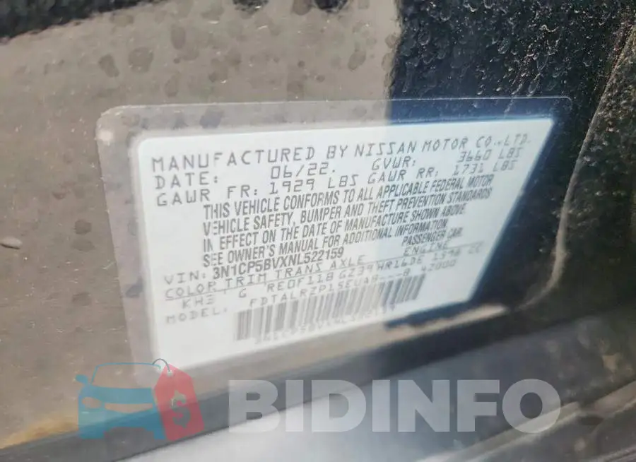 3N1CP5BVXNL522159 Photo# 13