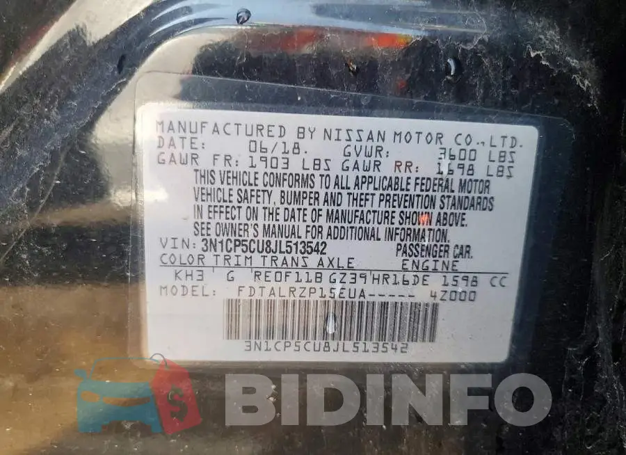 3N1CP5CU8JL513542 Photo# 13