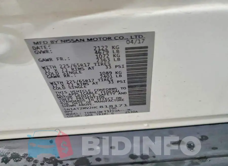 5N1AT2MV2HC818171 Photo# 14