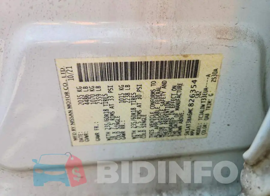 5N1AT3BA6MC826354 Photo# 14