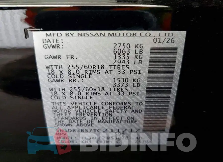 5N1DR3BS7TC211217 Photo# 13