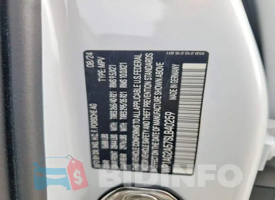 WP1AG2A57SLB40259 Photo# 13