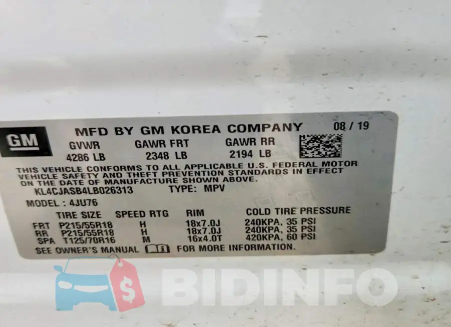 KL4CJASB4LB026313 Photo# 14
