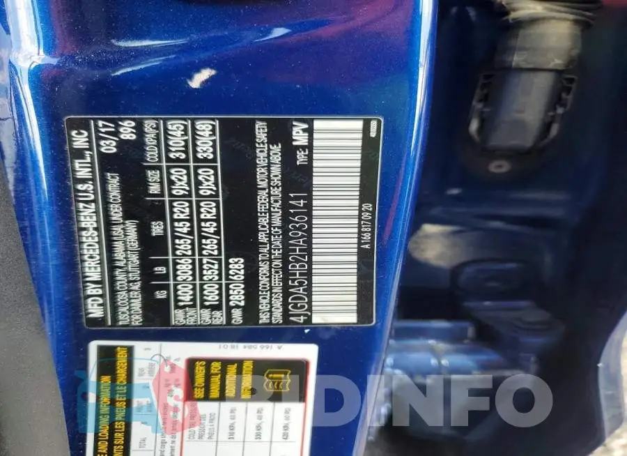 4JGDA5HB2HA936141 Photo# 13