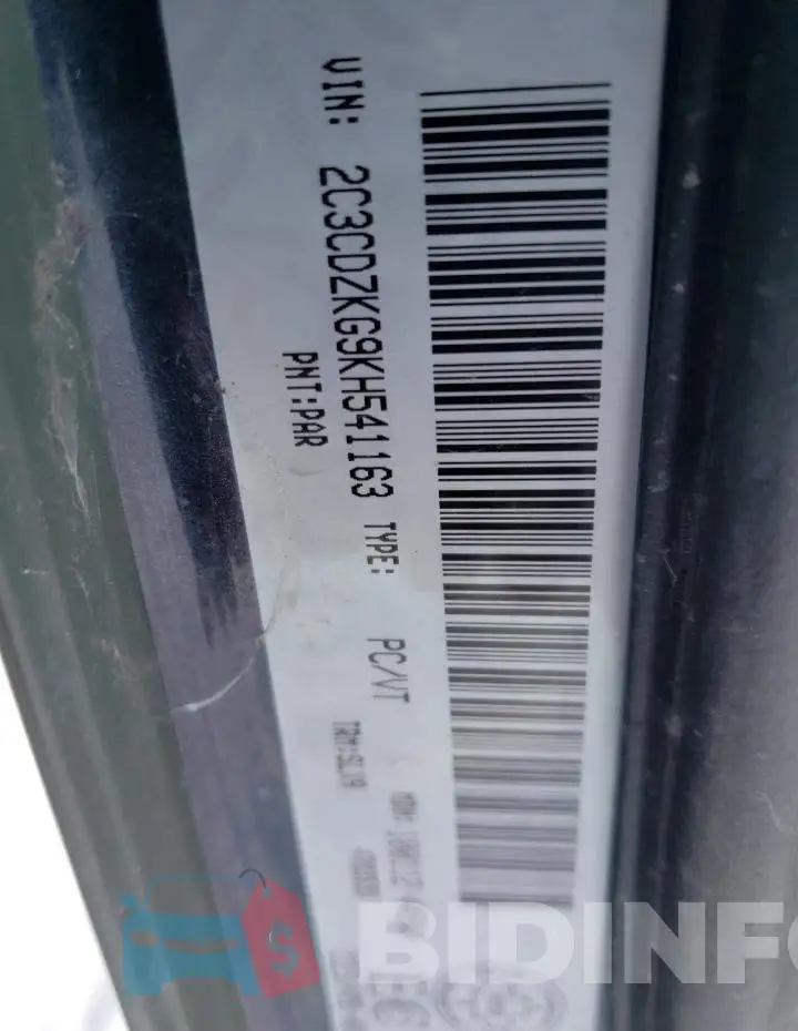 2C3CDZKG9KH541163 Photo# 13