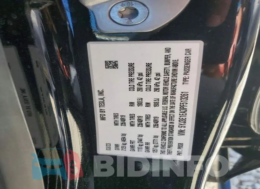 5YJ3E1EA3PF513261 Photo# 12