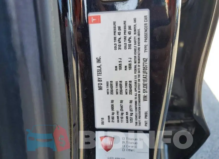 5YJ3E1EA7JF057742 Photo# 12