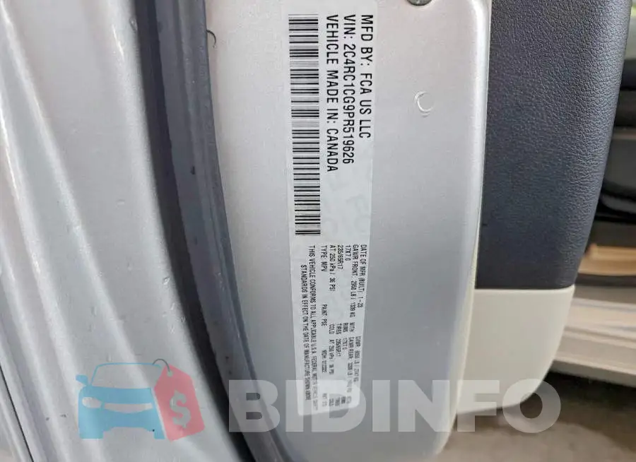 2C4RC1CG9PR519626 Photo# 13
